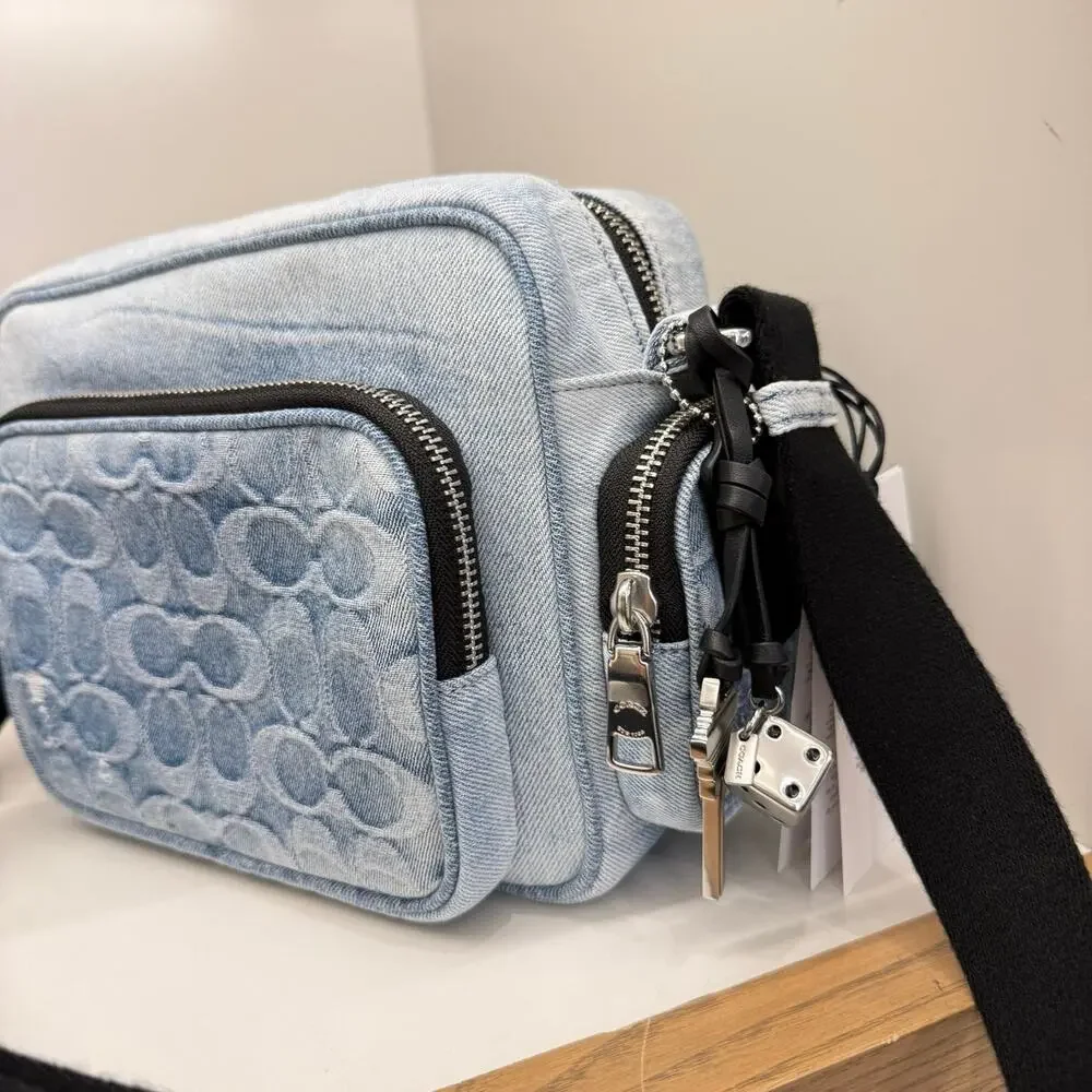 Coach Fletcher Crossbody Bag In Loved Signature Denim CEA06
